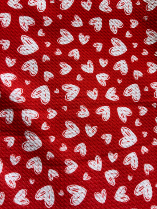 Red With White Hearts